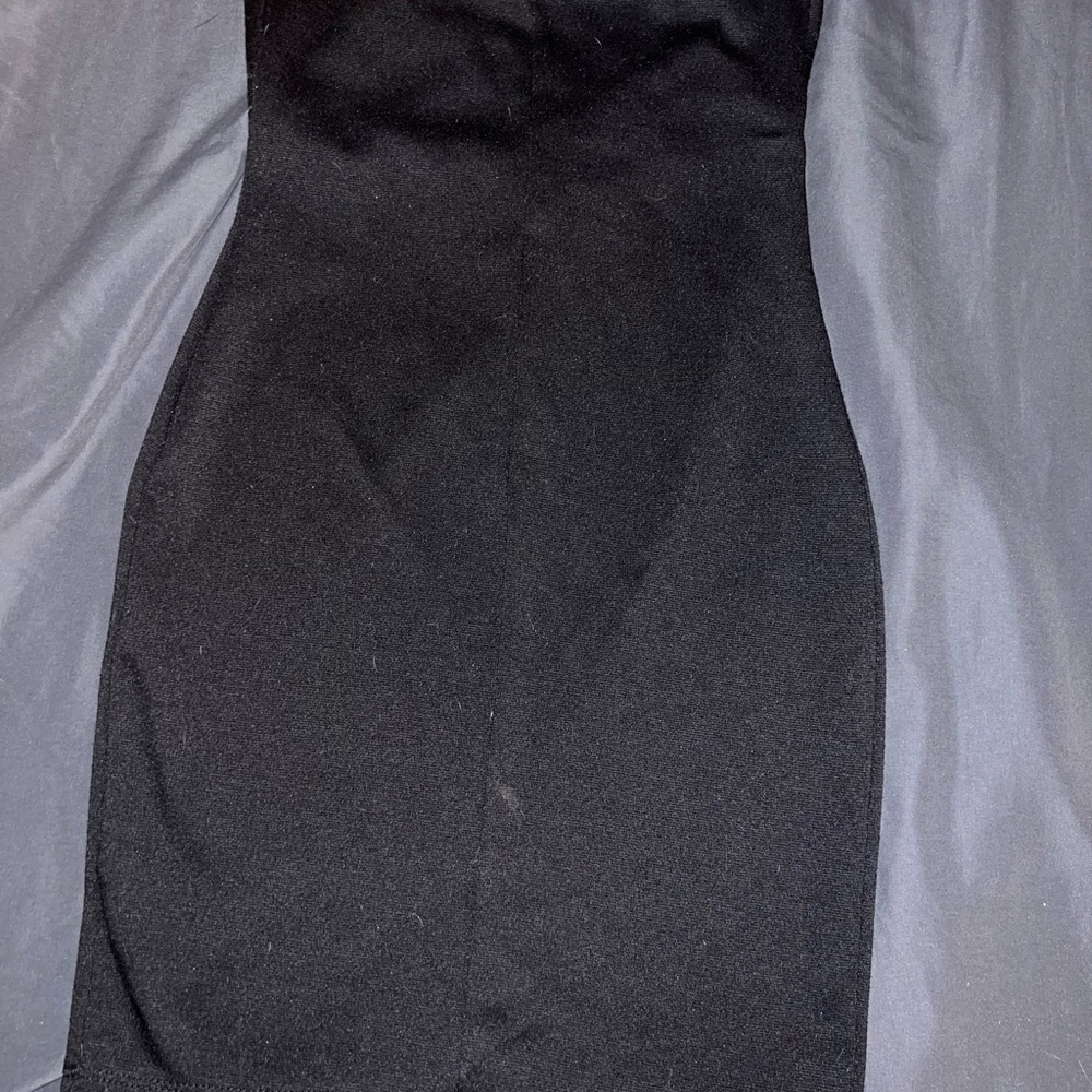 Black and White Strapless Dress - Picture 4 of 5